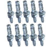 AERZETIX - 10x Boulon Vis d'Ancrage Filetage Long, Goujon à Expansion - M6x40mm - en Acier Zingué - pour Béton, Pierre