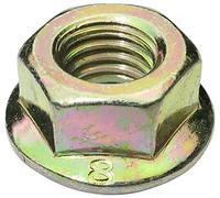AERZETIX: 10x Écrou Hexagonal avec Collerette M8 13mm H8mm DIN6923 Acier Zingué