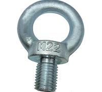 AERZETIX - Boulon à Oeil M22 - Anneau Bague de Levage - en Acier Zingué - Filetage Métrique - DIN 580-1400kg - Couleur Argent