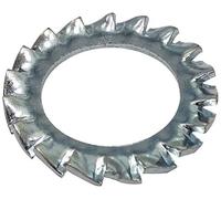 AERZETIX C44527 Rondelles frein éventail M14, Lot de 10 | Dents denture extérieur, Acier zingué, DIN6798, Assemblage écrou serrage étanchéité fixation