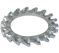 AERZETIX C44528 Rondelles frein éventail M16, Lot de 10 | Dents denture extérieur, Acier zingué, DIN6798, Pour boulon/vis M16, Assemblage écrou serrage étanchéité fixation
