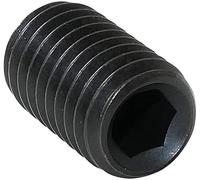 AERZETIX C45397 Vis de Blocage Creux M10x16, Lot de 10, Noir | Bout Pointeau/Convexe, Embout Conique Cylindrique sans Tête, Hexagonal 6 Pans, Acier DIN 914 BI, Bricolage
