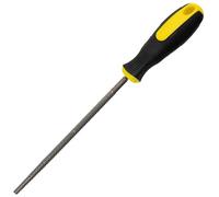 AERZETIX - C45988 - Lime/Râpe à Bois Ronde d'Acier - Longueur 200mm - Outil à Main pour Menuisier/Charpentier - Poignée Bi-Matière - Instrument de Finition/Usinage Picots/Piqûre/Ebavurage/Aplanir