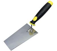 AERZETIX - C46000 - Truelle Italienne à Bout Carré de Maçonnerie 160mm - Outil de Maçon/Plâtrier/Carreleur - Poignée Ergonomique Bi-Matière - Travaux/Enduit/Plâtre/Carrelage/Mortier/Ciment - en Acier