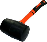 AERZETIX - C46070 - Marteau/Massette/Maillet Tête en Caoutchouc Noir - TPR Manche/Poignée Orange - 365mm 900gr - Outil pour Céramique/Carrelage - Carreleur/Menuisier/Ébéniste/Vitrier