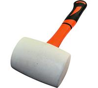 AERZETIX - C46077 - Marteau/Massette/Maillet Tête en Caoutchouc Blanc - TPR Manche/Poignée Orange - 355mm 680gr - Outil pour Céramique/Carrelage - Carreleur/Menuisier/Ébéniste/Vitrier
