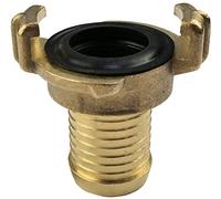 AERZETIX - C47458 - Raccord Express/Rapide de Tuyau d'Eau 1'' - Raccord Tête de Chat - Raccord Tournant à Douille Annelée - Connecteur/Embout de Tuyau d'Arrosage 2 Griffes - en Acier Laitonné