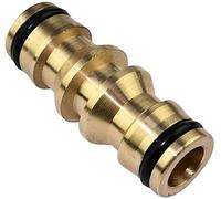 AERZETIX - C47460 - Coupleur Raccord 1/2'' Mâle de Tuyau d'Arrosage - Double Connecteur/Intermédiaire Rapide pour Tuyaux de Jardin - en Acier Laitonné