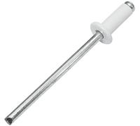 AERZETIX - C48083 - Lot de 50 Rivets aveugles standard Ø4x10mm - couleur blanc pur RAL 9010 - DIN 7337 - rivet pop à rupture de tige - en acier/aluminium