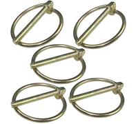 AERZETIX - C48206 - Lot de 5 Goupilles clips agricoles avec anneau Ø4.5x41mm - goupille à bille à battant - goupille de sécurité - goupille d'attache rapide - DIN 11023