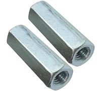 AERZETIX - C49597 - Lot de 2 Écrous de jonction hexagonaux allongés M8x40mm - écrou de rallonge prolongateur - en acier au carbone à filetage métrique