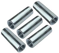 AERZETIX - C49634 - Lot de 5 écrous manchons de jonction M10x40x13mm filetés - manchon de raccordement rond cylindrique prolongateur - en acier zingué