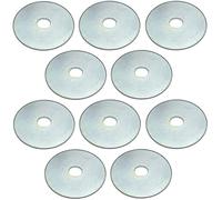 AERZETIX - C49694 - Lot de 10 Rondelles de carrossier plates larges - M6 Ø6.4x30x1.5mm - en acier zingué