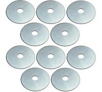 AERZETIX - C49700 - Lot de 10 Rondelles de carrossier plates larges - M8 Ø8.4x40x1.70 - en acier zingué