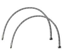 AERZETIX - C51099 - Lot de 2 flexibles d'alimentation pour mitigeur femelle 1/2''- mâle M10 - longueur 800mm - flexible de raccordement/salle de bain/cuisine - flexible de robinetterie sanitaire