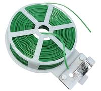 AERZETIX - C53639 - Rouleau fil de fer souple de jardin 50m x 1.5 mm avec protecteur en plastique - fil de fer à torsader flexible - bande d'attache - ficelles et fils d'attache - couleur vert