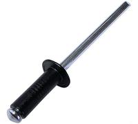 AERZETIX - C57153 - Lot de 50 Rivets aveugles Ø4x12 mm couleur noir foncé RAL 9005 - en acier/aluminium - rivet pop à rupture de tige