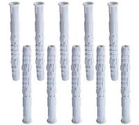 AERZETIX - C57408 - Lot de 10 Chevilles universelles Ø10x100 mm à collerette biseautée/fraisée - en Polyamide - maçonnerie Fixation béton Brique parpaing bâtiment vis