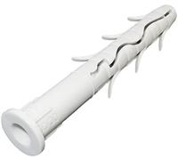 AERZETIX - C57414 - Lot de 20 Chevilles universelles à ailettes à Frapper Ø12x100 mm à collerette - en Plastique/Nylon - maçonnerie Fixation en béton Brique Pierre parpaing