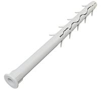 AERZETIX - C57418 - Lot de 10 Chevilles universelles à ailettes à Frapper Ø12x180 mm à collerette - en Plastique/Nylon - maçonnerie Fixation en béton Brique Pierre parpaing