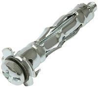 AERZETIX C57422 Chevilles d'expansion Ø8x35 mm, Lot de 10 | Pour plaques de plâtre corps creux, En métal, Avec vis M4, Fixation en cloison sèche, Couleur argent