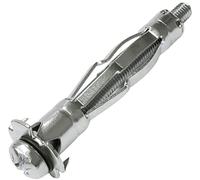 AERZETIX C57427 Chevilles d'expansion Ø10x52 mm, Lot de 10 | Pour plaques de plâtre corps creux, En métal, Avec vis M5, Fixation en cloison sèche, Couleur argent