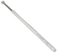 AERZETIX C57436 Lot de 10 Chevilles Plastique Ø10x200 mm Argent | Tête fraisée à ailettes, 10 vis tirefonds Ø7x200 mm, Empreinte 6 pans en acier