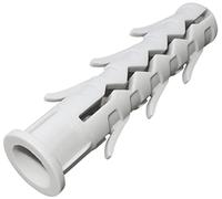 AERZETIX - C57494 - Lot de 10 Chevilles universelles à ailettes à Frapper Ø16x80 mm à collerette - en Plastique/Nylon - maçonnerie Fixation en béton Brique Pierre parpaing
