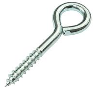 AERZETIX - C57932 - Lot de 25 crochets pitons à visser Ø3x20 mm - vis à oeil autotaraudeuses fermées - en acier - couleur argent