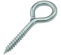 AERZETIX - C57940 - Lot de 25 crochets pitons à visser Ø5x30 mm - vis à oeil autotaraudeuses fermées - en acier - couleur argent