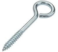 AERZETIX - C57941 - Lot de 25 crochets pitons à visser Ø5x40 mm - vis à oeil autotaraudeuses fermées - en acier - couleur argent