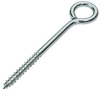 AERZETIX - C57943 - Lot de 25 crochets pitons à visser Ø5x60 mm - vis à oeil autotaraudeuses fermées - en acier - couleur argent