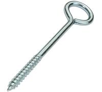 AERZETIX - C57944 - Lot de 25 crochets pitons à visser Ø5x70 mm - vis à oeil autotaraudeuses fermées - en acier - couleur argent