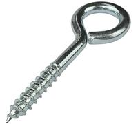 AERZETIX - C57946 - Lot de 25 crochets pitons à visser Ø6x40 mm - vis à oeil autotaraudeuses fermées - en acier - couleur argent