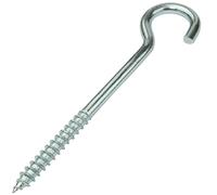 AERZETIX - C57977 - Lot de 25 crochets pitons coudés à visser Ø4x50 mm en forme C - crochet ouvert à vis autotaraudeuse - en acier zingué - couleur argent