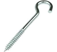 AERZETIX - C57983 - Lot de 25 crochets pitons coudés à visser Ø5x50 mm en forme C - crochet ouvert à vis autotaraudeuse - en acier zingué - couleur argent