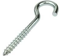 AERZETIX - C57994 - Lot de 10 crochets pitons coudés à visser Ø8x60 mm en forme C - crochet ouvert à vis autotaraudeuse - en acier zingué - couleur argent