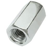 AERZETIX C58222 Écrous de jonction hexagonaux allongés M5x15 mm | Lot de 10, Écrou de rallonge prolongateur, Filetage métrique, Acier zingué
