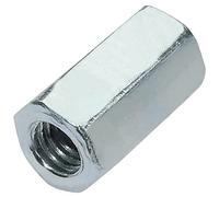 AERZETIX - C58230 - Lot de 25 Écrous de jonction hexagonaux allongés M5x15 mm - écrou de rallonge prolongateur à filetage métrique - en acier zingué