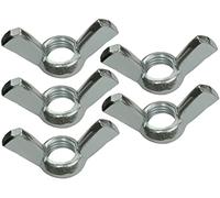 AERZETIX - C58242 - Lot de 5 Écrous papillons/à oreilles M20 - écrous à ailettes - métrique femelle - en acier zingué - couleur argent