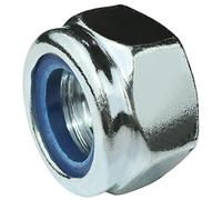 AERZETIX - C58266 - Lot de 5 Écrous hexagonaux de blocage M20 - écrous autofreinés à bague nylon - filetage métrique - en acier zingué - couleur argent