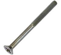 AERZETIX - C58398 - Lot de 20 Vis à tête fraisées M5x65 mm à empreinte PH - à filetage métrique standard - pour boulon d'assemblage - DIN 965 - en acier zingué - couleur argent