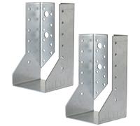 AERZETIX - C58660 - Lot de 2 Sabots de charpente à ailes intérieures 80x150x75x2 mm - sabot de solive à 38 trous - en acier zingué Z275