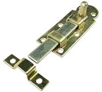 AERZETIX C58768 Targette à pêne plat avec gâche 80 x 30 mm | Verrou de porte, Clé loquet de sécurité, Antivol mécanisme de protection, Acier zingué