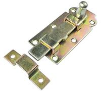 AERZETIX - C58769 - Targette à pêne plat avec gâche 100 x 45 mm - verrou de porte - clé loquet de sécurité - antivol mécanisme de protection de porte fenêtre coffret - en acier zingué