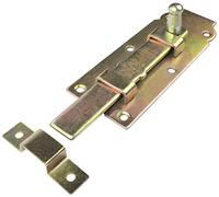AERZETIX - C58771 - Targette à pêne plat avec gâche 140 x 52 mm - verrou de porte - clé loquet de sécurité - antivol mécanisme de protection de porte fenêtre coffret - en acier zingué