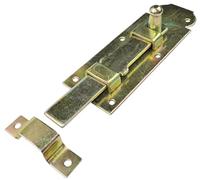 AERZETIX - C58772 - Targette à pêne plat avec gâche 160 x 55 mm - verrou de porte - clé loquet de sécurité - antivol mécanisme de protection de porte fenêtre coffret - en acier zingué