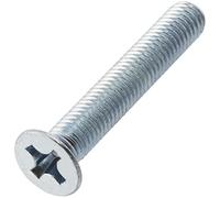 AERZETIX - C59713 - Lot de 10 vis à métaux M8x50 mm à tête fraisée PH4 - DIN 965 - en acier au carbone - dureté 4.8 - finition zingué - pour fixation vis tournevis assemblage