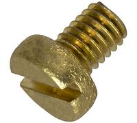 AERZETIX - C60067 - Lot de 10 Vis métaux à tête cylindrique M3x4 mm à empreinte S fendue - boulon d'assemblage - DIN 84 - en laiton - tournevis visseuse serrage