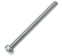 AERZETIX - C60128 - Lot de 50 Vis à métaux à tête cylindrique M3x35 mm à empreinte fendue S - boulon d'assemblage - DIN 84 - dureté 4.8 - en acier zingué - couleur argent